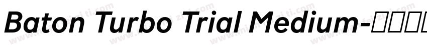 Baton Turbo Trial Medium字体转换